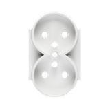 Cover for double socket outlet, (cover), Simon 24, IP20, white