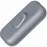 Inline Cord Switch for Round Cable, 1-Pole, 2A, 250V, silver