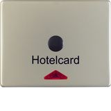 Centre plate imprint f. push-b. f. hotel card, redlens, arsys, steel, 