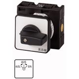 T3-2-8515/EZ Universal control switches, T3, 32 A, center mounting, 2 contact unit(s), Contacts: 4, 45 °, momentary, With spring-return from both directions to OFF