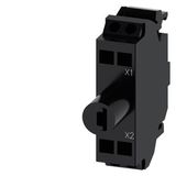 3SU1401-2BB30-3AA0 LED module with integrated LED 24 V AC/DC, yellow, Spring-loaded terminal, for floor mounting, Minimum order quantity 5 or a multiple thereof
