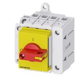 Switch disconnector 3LD3, Iu 25 A main control switch 3-pole