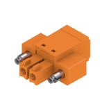 PCB plug-in connector, female plug, 3.81 mm, Number of poles: 2, 180°, PUSH IN with actuator, Clamping range, max. : 1.5 mm², Box