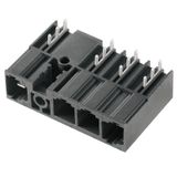 PCB plug-in connector, male header, THT solder connection, 10.16 mm, Number of poles: 3, 270°, Solder pin length (l): 3.5 mm, tinned, black, Box