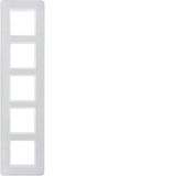 Frame 5gang, Q.7 , polarwhite velvety