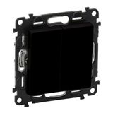 2 gang one way switch 10AX mat black Valena Life