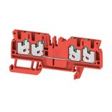 Feed-through terminal block, SNAP IN, red, 2.5 mm², 24 A, 800 V, Numbe