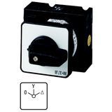 T3-4-3/E Star-delta switches, T3, 32 A, flush mounting, 4 contact unit(s), Contacts: 8, 60 °, maintained, With 0 (Off) position, 0-Y-D, Design number 3