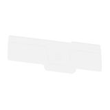End plate for terminals, white, Height: 82.1 mm, Width: 2.1 mm, V-0, W
