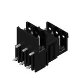 PCB plug-in connector, male header, open side, THT solder connection, 5.08 mm, Number of poles: 6, 90°, Solder pin length (l): 3.2 mm, tinned, black, Box