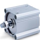 C(D)Q2, Compact Cylinder, Double Acting, Single Rod, Large Bore w/Auto Switch Mounting Groove