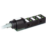 EXACT8, 6XM8, 3POLE, MOULDED CABLE 10.0m PUR 6x0,34+2x0,75