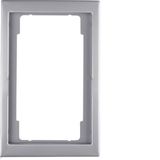 Frame l. cut-out, K.5, stainless steel, metal matt finish