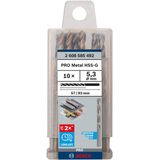 Metal drill bits HSS-G, DIN 338 5,3 x 52 x 86 mm 10 pcs.