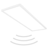 Ultra flat LED Panel with backlight effect + Microwave, IP44, white