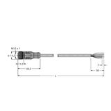 Bus Cable for CAN (DeviceNet, CANopen) PUR Cable Jacket, Thin   RKC5701-15M