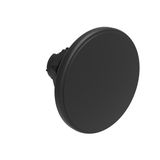 Mushroom head pushbutton actuator Ø22mm Platinum series chromed plastic, spring return, Ø60mm. Black