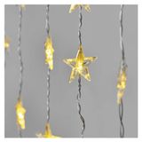 LED Christmas curtain – stars, 120x90 cm, indoor, warm white, timer