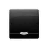 Hotel room switch with indicator light, black matt, 10A, 2A