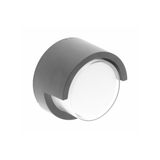 LED facade luminaire CANTI II, 12 W, 1000 lm, IP65, 4000K, round, gray