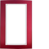 Frame l. cut-out, B.3, al. red/p. white matt, al. anodised