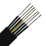 PVC Flat Cable for Medium-Level H07VVH6-F 4G1,5 black (The price is shown without markup on metals. Request a quote for accurate information)