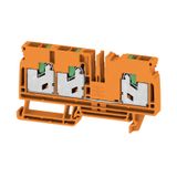 Feed-through terminal block, SNAP IN, orange, 6 mm², 41 A, 1000 V, Num