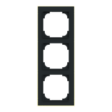 cover frame 3v art-matt black/gold