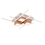 Roger LED ceiling lamp coffee brown