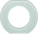 Cover frame 1-piece center piece, Glass Series, polar white