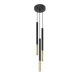 HANGING LAMP MOSAIC 3P BLACK/GOLD G9 3X40W IP20