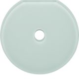 Cover frame 1-way end piece for rotary switch. Glass series, polar white