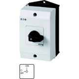 T0-2-113/I1 On-Off switch, T0, 20 A, surface mounting, 2 contact unit(s), 3 pole, 1 N/C, with black thumb grip and front plate