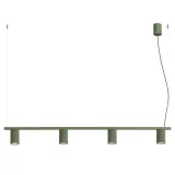 Chandelier KARBON 4 olive green