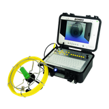 Pipe inspection system BRIcamM control unit, camera head 12mm with 20m hand reel, meter counter, connection cable 3752/20