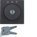 Cen.plate lock+push lock funct. f.switch f.blinds,key can be rmvd in 3p.,Q1/3.