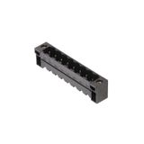 PCB plug-in connector, male header, Flange, THT/THR solder connection, 5.08 mm, Number of poles: 12, 180°, Solder pin length (l): 3.2 mm, tinned, black, Box