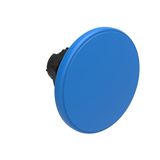 Mushroom head pushbutton actuator Ø22mm Platinum series chromed plastic, spring return, Ø60mm. Blue