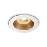 WHITE GU10 10W BRASS REFLECTOR DARK LIGHT