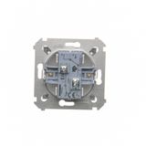 Three position (1-0-2) blind control double switch, 10A, Bronze matt, metalic