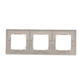 Double two-way switch without pictogram, (module), 10AX, Screw, Gold matt, metalic