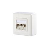 E-DAT modul 3 port AP Cat.6A, pure white