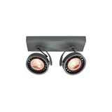 Ceiling fixture Wally,4304,AC220-240V, 50/60 Hz, IP 20 ,2*Gu10,ES111, double, graphite