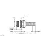 Female Flange with Stranded Wires, Front-mounted   EC-FKDE4.5-0.5/16