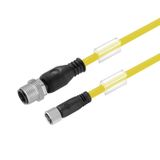 Sensor/actuator line, Connecting line, M12 / M8, Number of poles : 4, 1.5 m, pin, straight - socket, straight, Shielded: No, LED: No, Sheath material: PUR, Halogen: No
