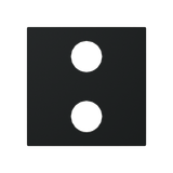Cover plate - KNX 1/2-gang sensors - 2M - Matt Black