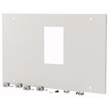 XMN44F04C Front plate, NZM4, 4p, fixed version, W=425mm, grey