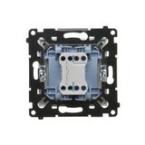 Double Keystone flat IT/telephone socket cover, (cover), Simon 24, IP20/IP44, graphite mat