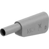 4 mm plug, screw connection, 2.5 mm², CAT II, CAT III, gray, 66.2025-28