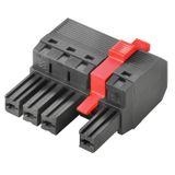 PCB plug-in connector, female plug, 7.62 mm, Number of poles: 4, 180°, PUSH IN without actuator, Tension-clamp connection, Clamping range, max. : 10 mm², Box